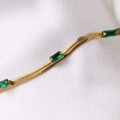 Emerald Frame Chain Bracelet
