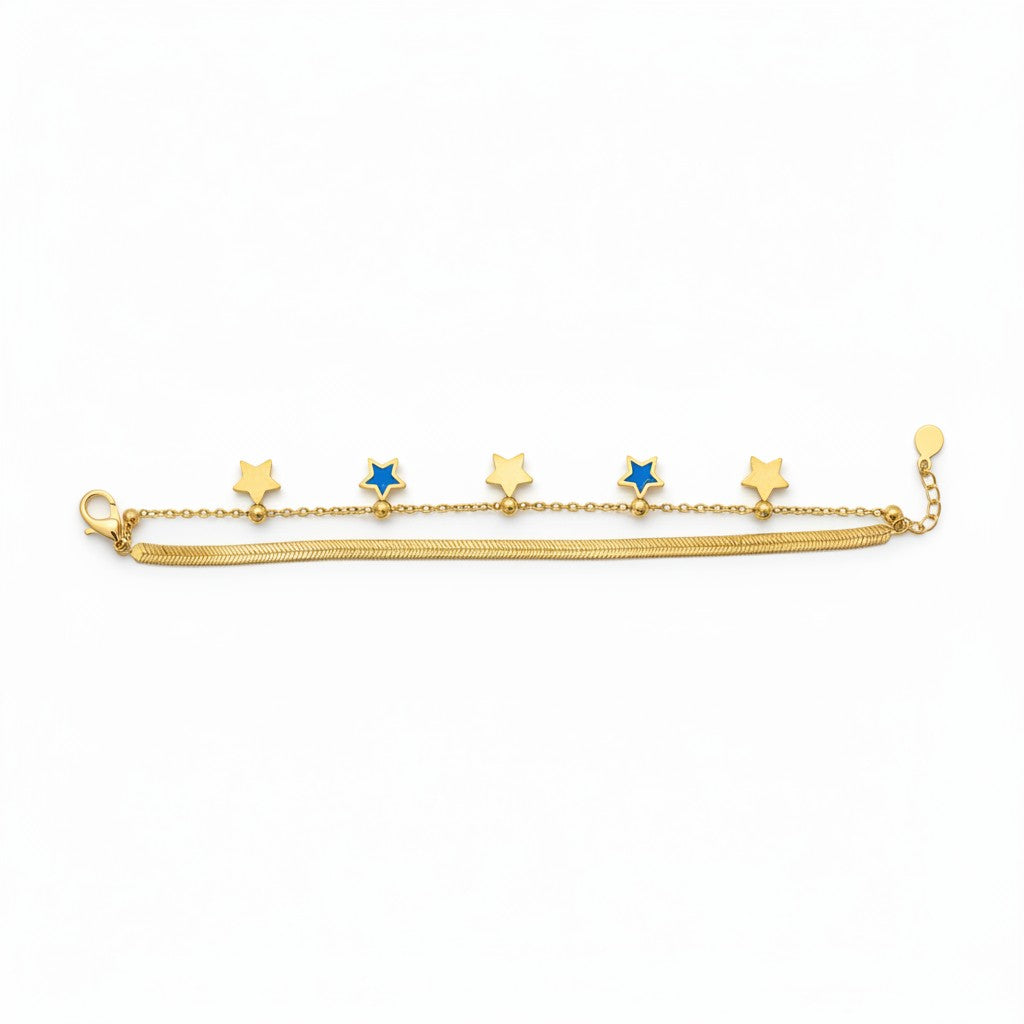 Blue Duo Star Bracelet