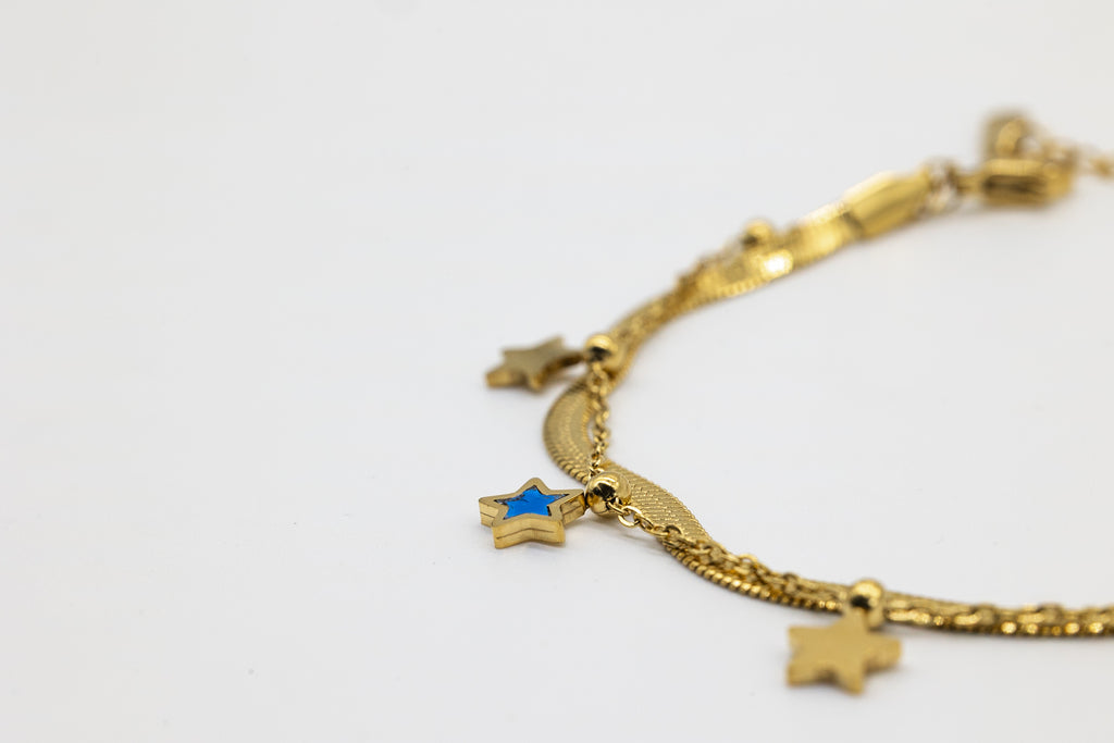 Blue Duo Star Bracelet