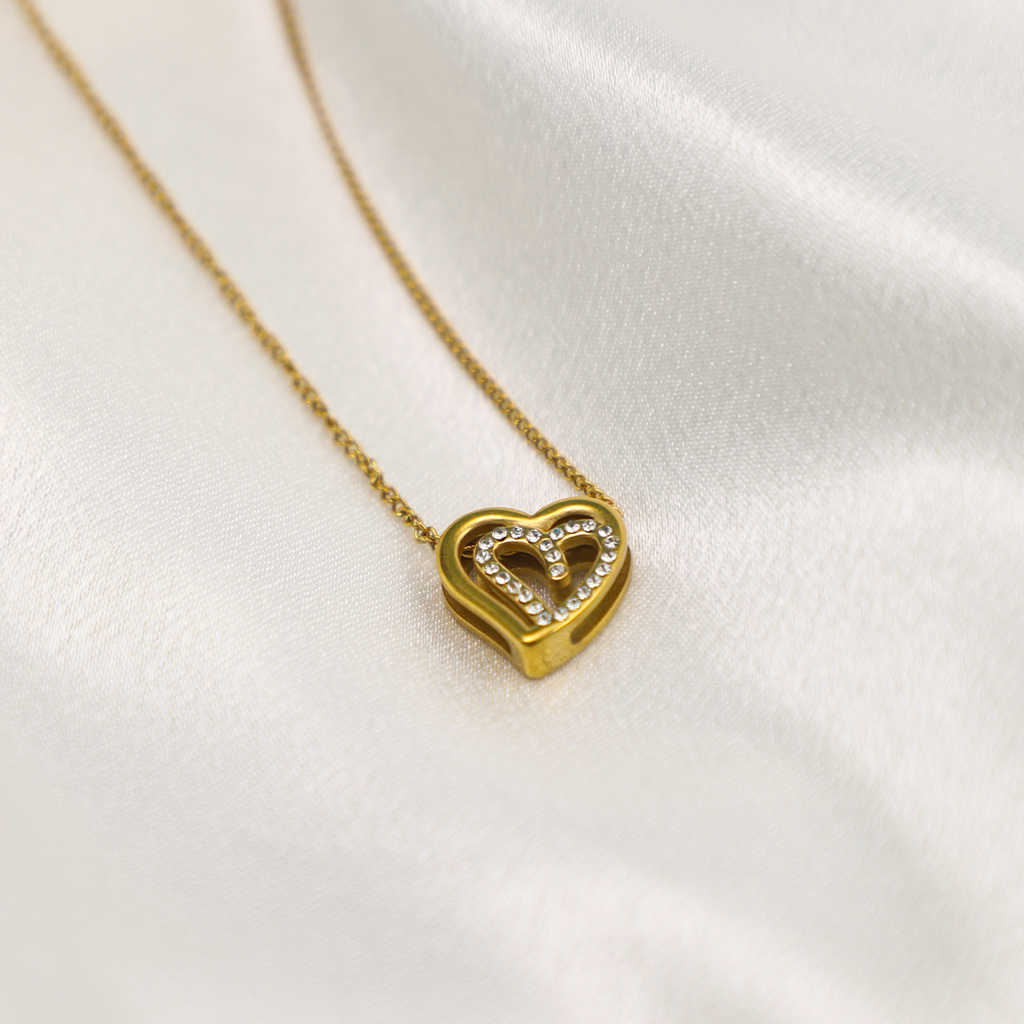 2 Layer of heart pendant