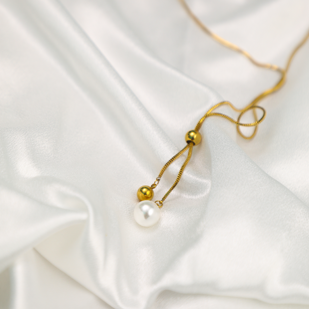 Pearl Dainty Adjustable Necklace