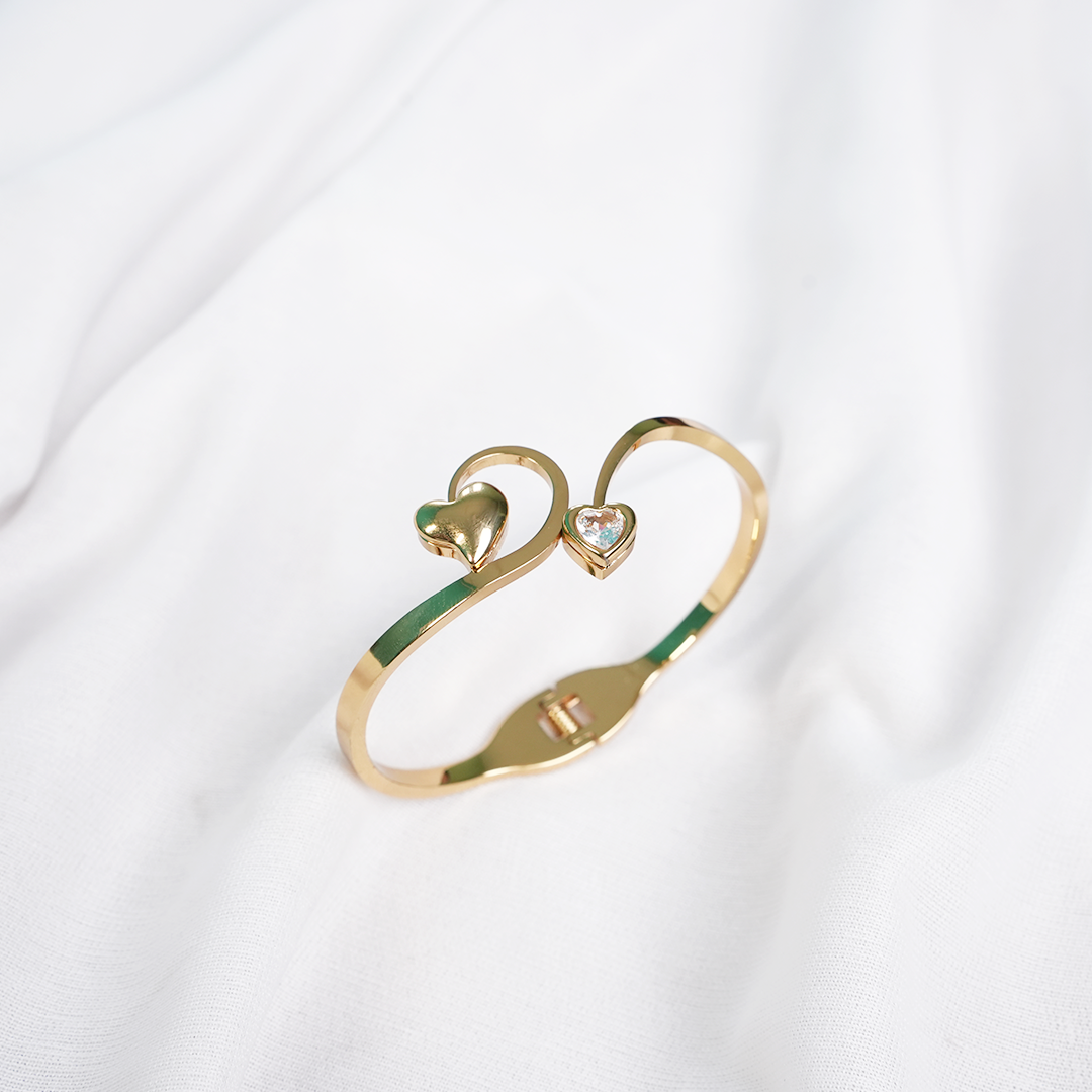 Twin Heart Glow Cuff