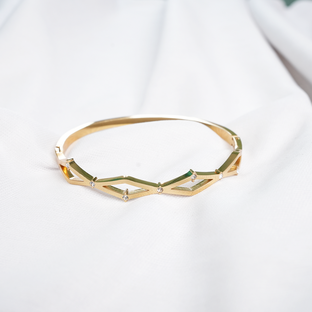 Crossline Crystal Cuff