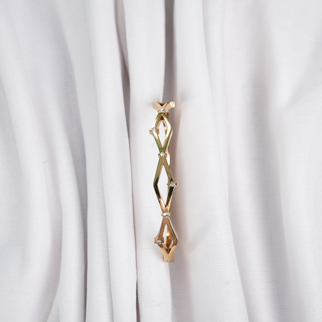 Crossline Crystal Cuff