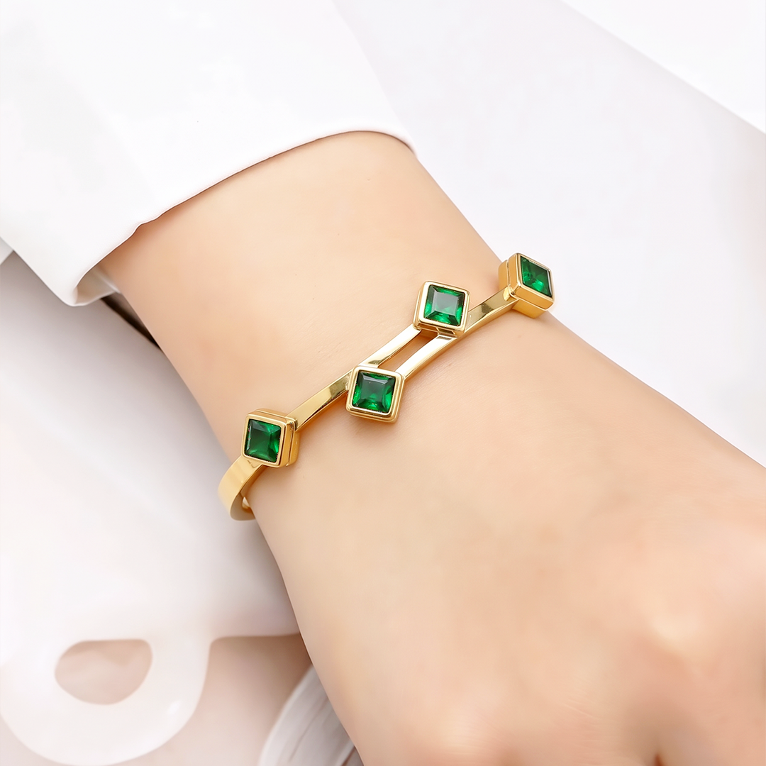 Emerald Quartet Cuff
