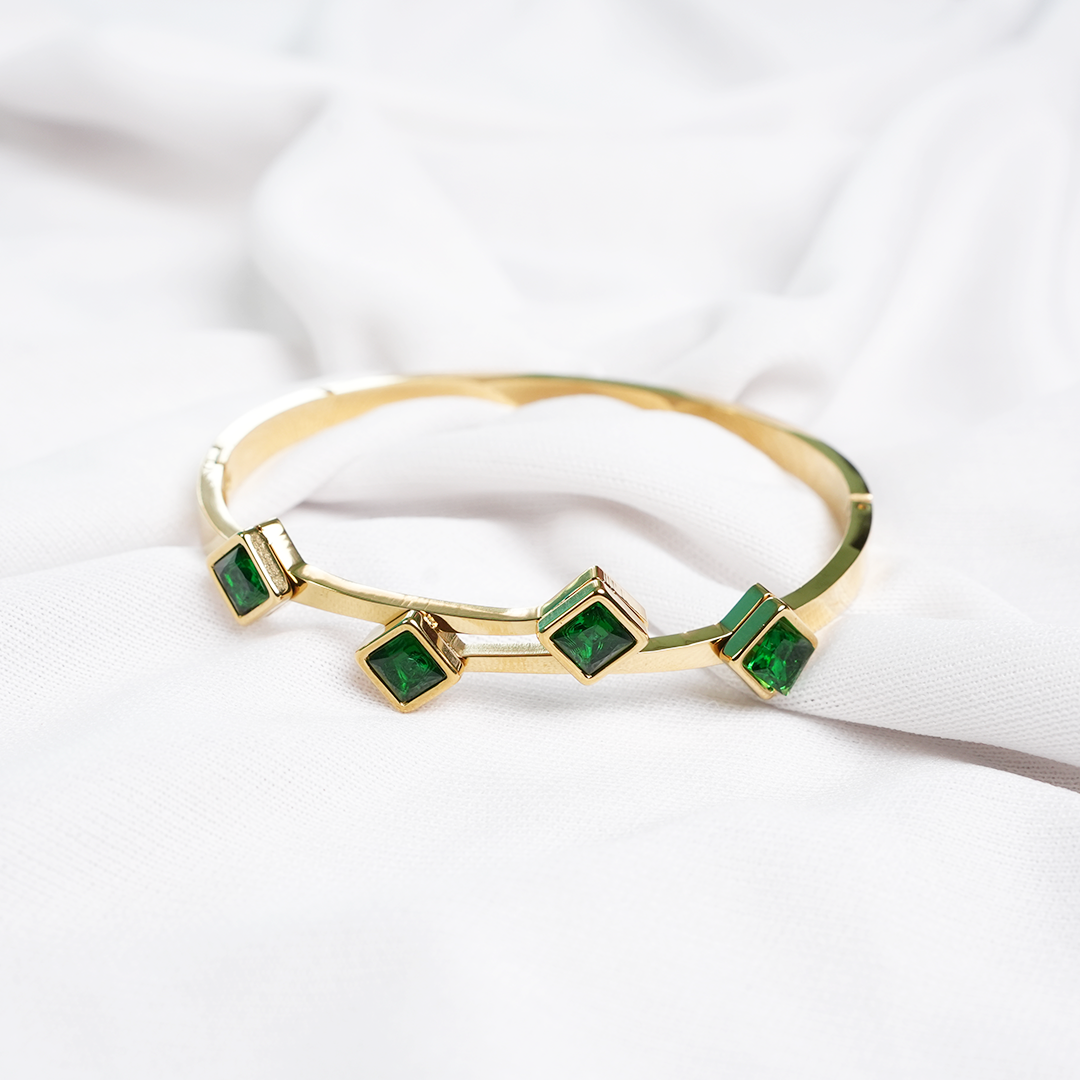Emerald Quartet Cuff