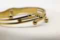 Gold Sphere Open Bracelet