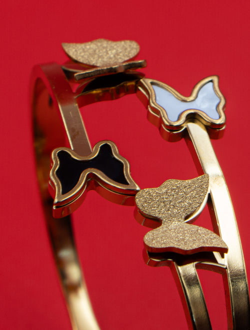 Black Butterfly Open Cuff