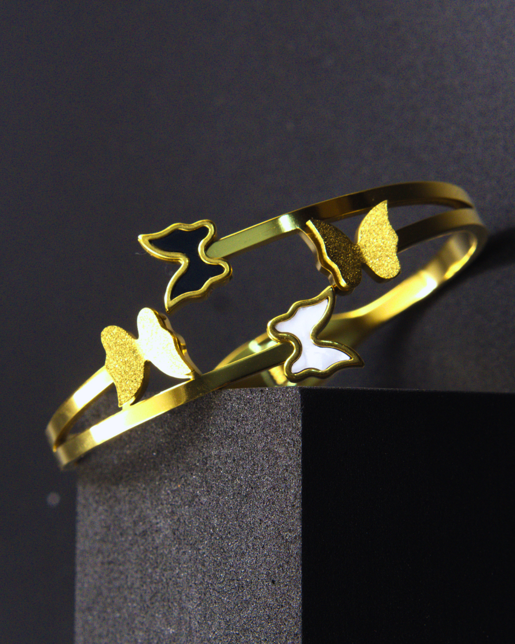 Black Butterfly Open Cuff
