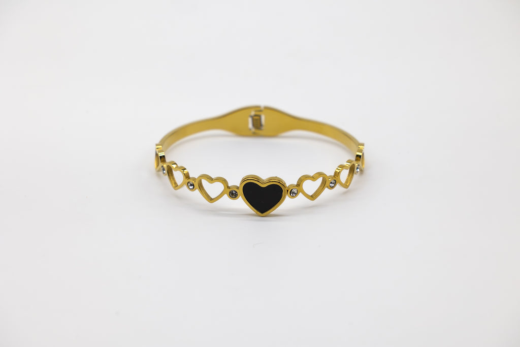 Black Heart Open Cuff