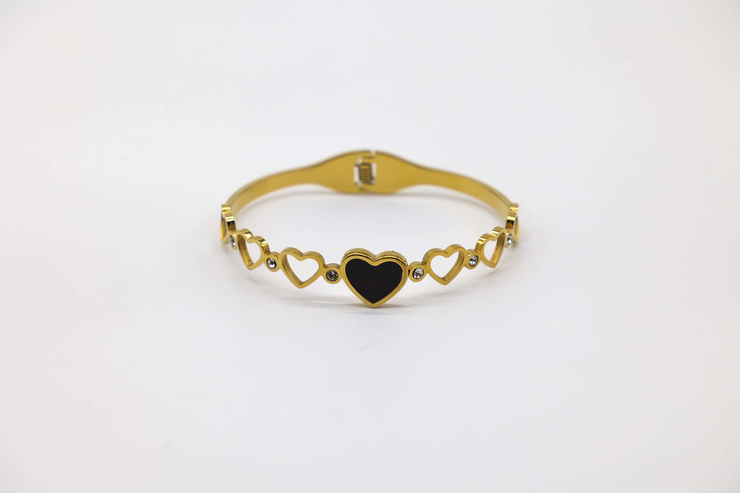 Black Heart Open Cuff