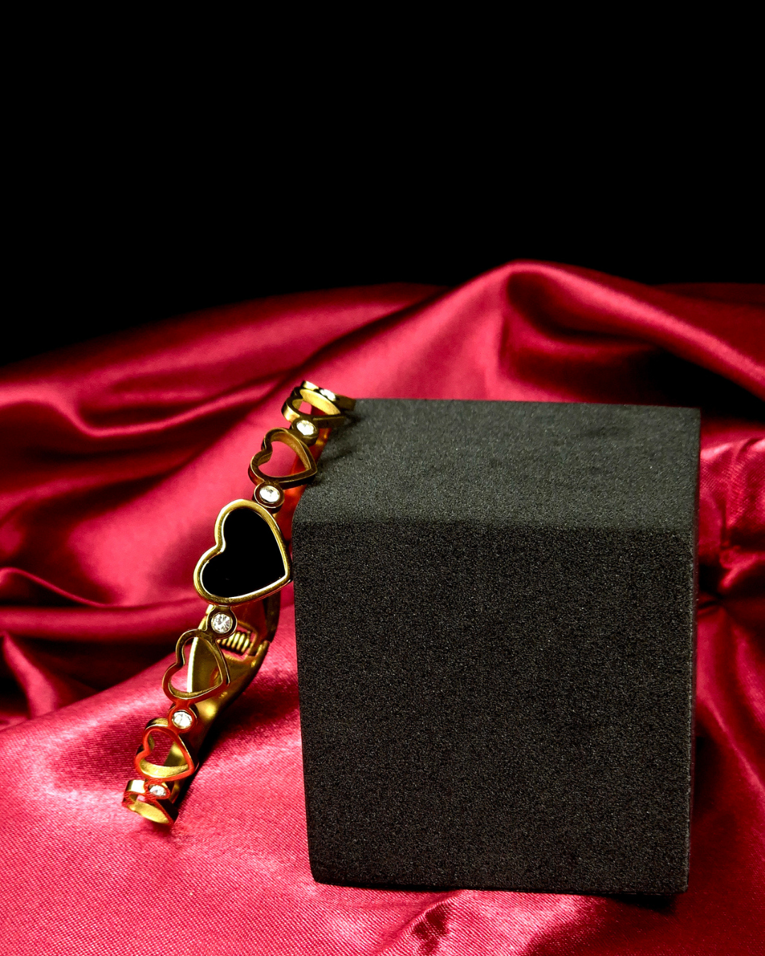 Black Heart Open Cuff