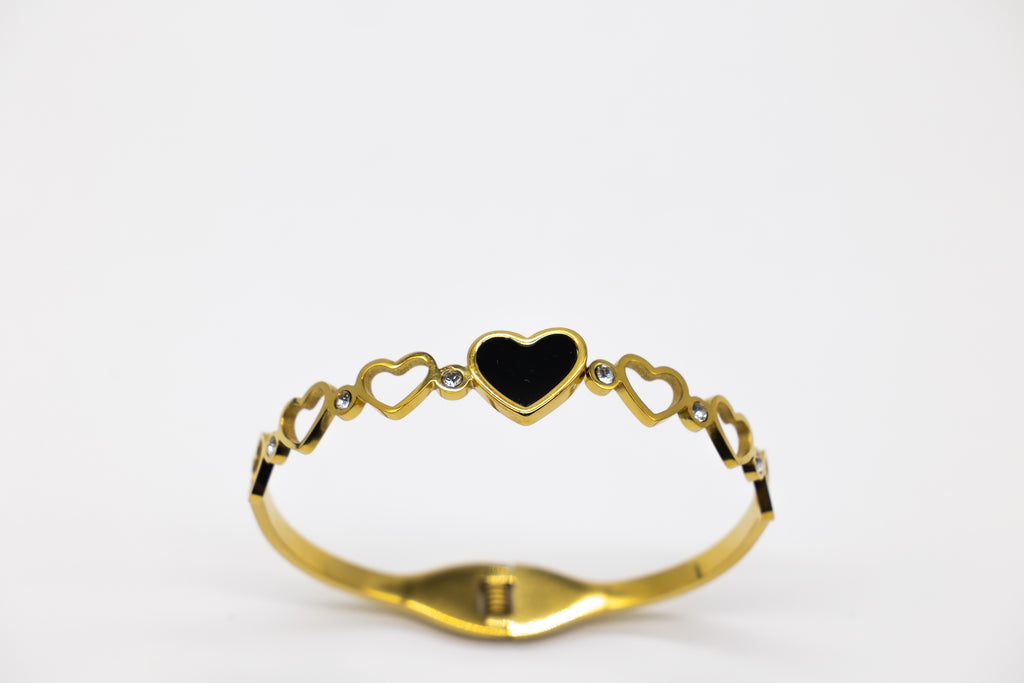 Black Heart Open Cuff