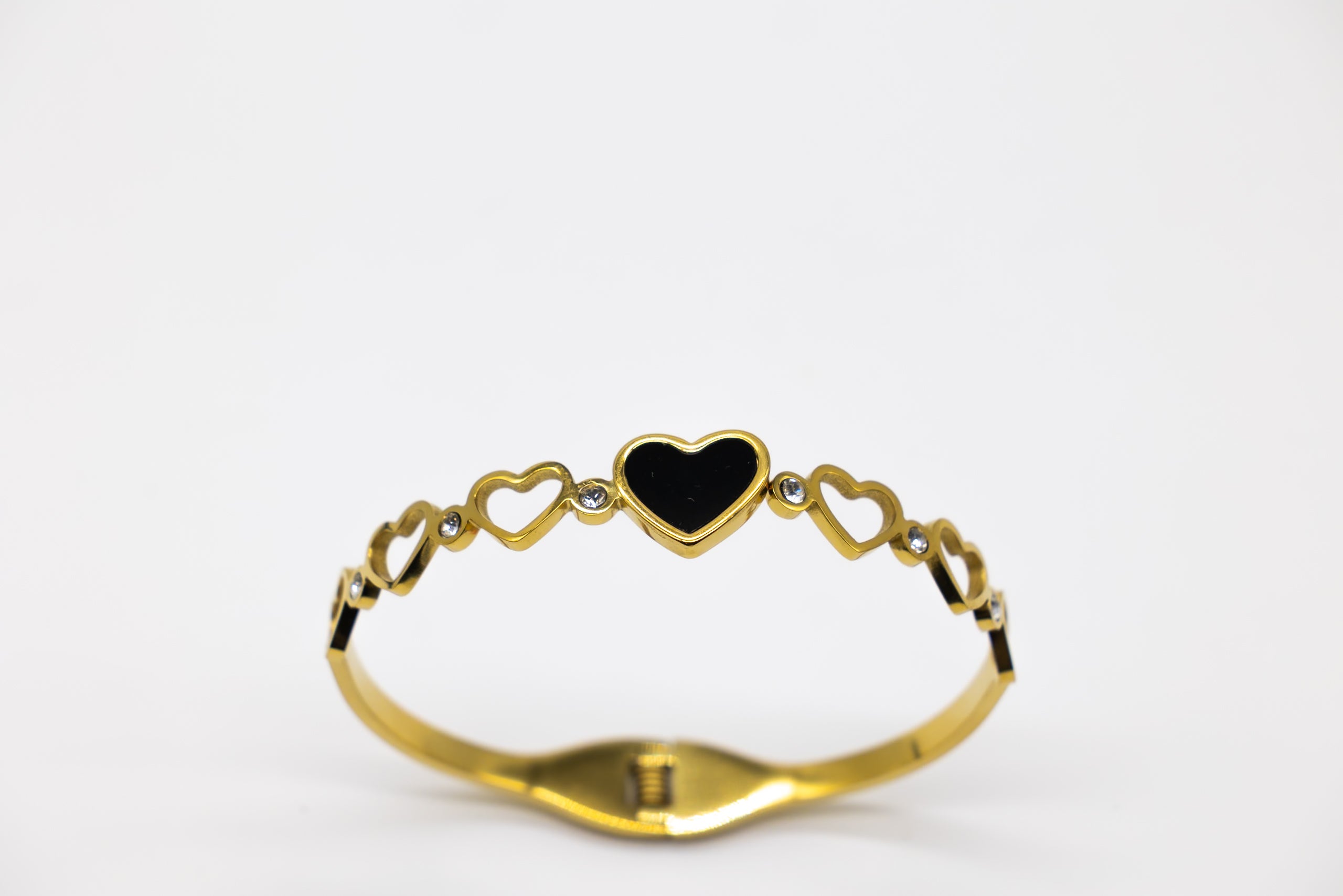 Black Heart Open Cuff