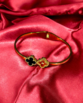 Dual Tone Clover Cuff