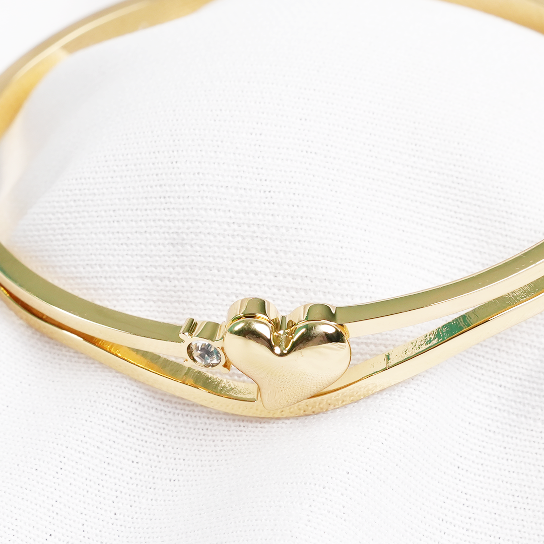 Golden Heart Cuff