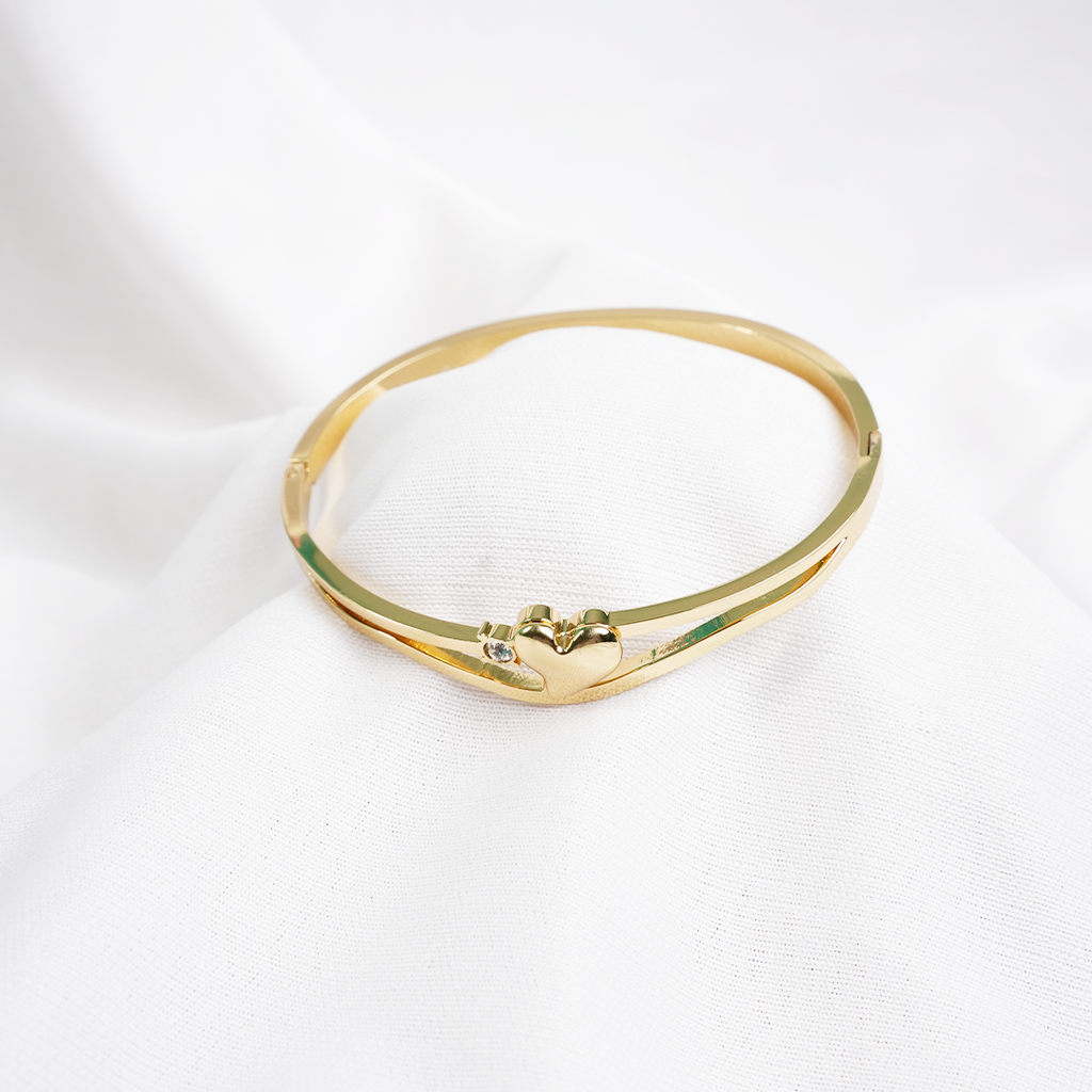 Golden Heart Cuff