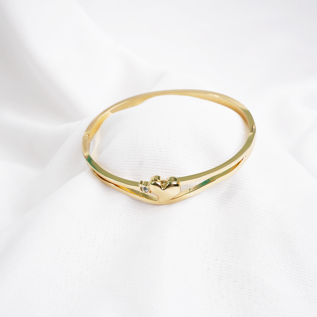 Golden Heart Cuff