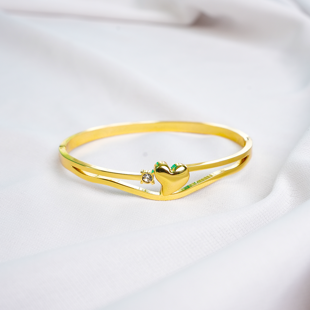 Golden Heart Cuff