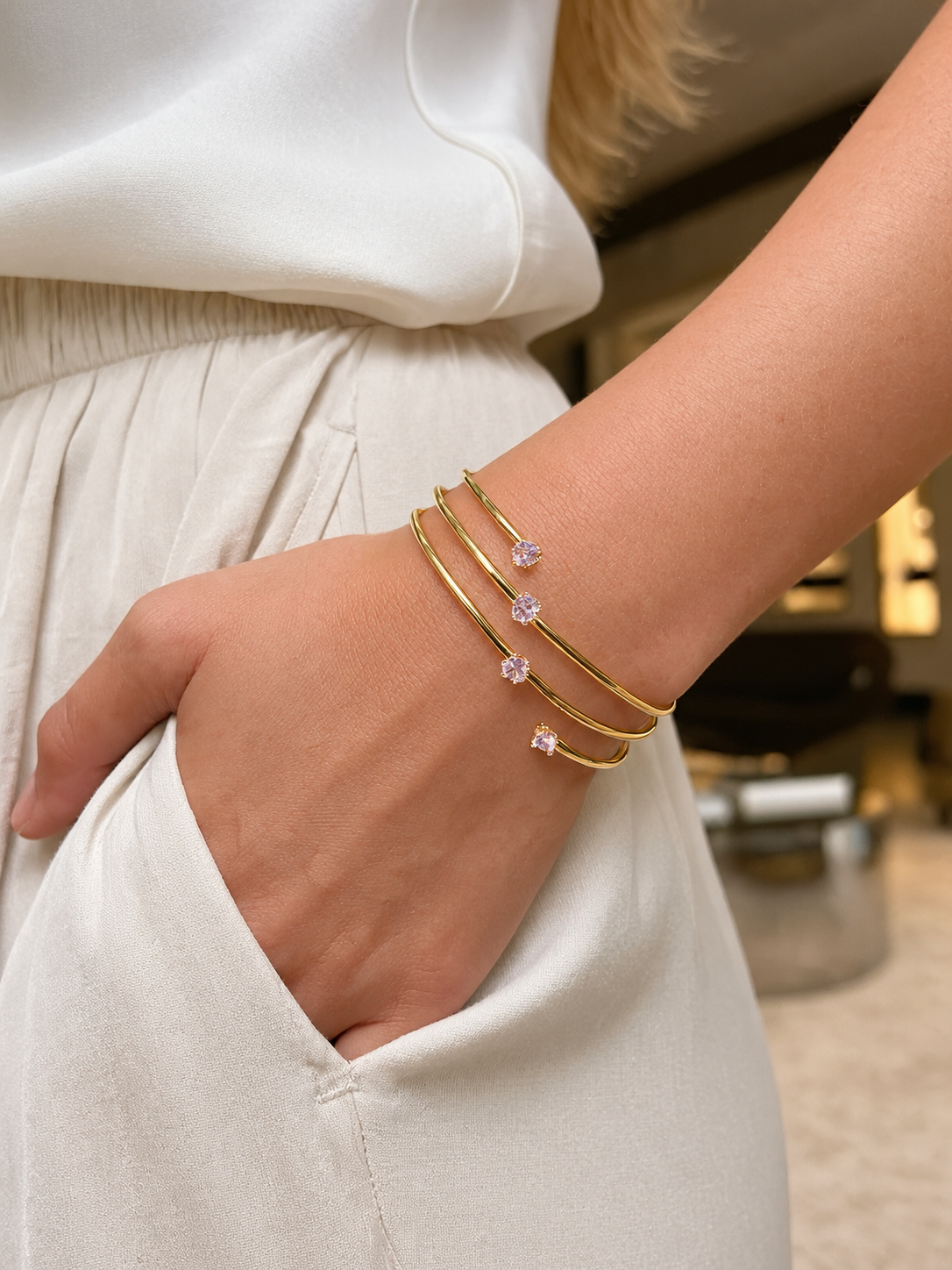 Rosé Spiral Cuff