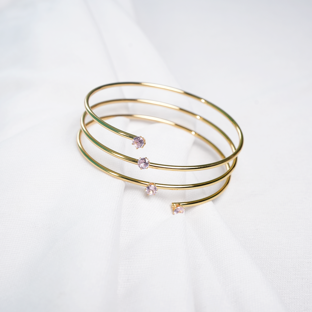 Rosé Spiral Cuff