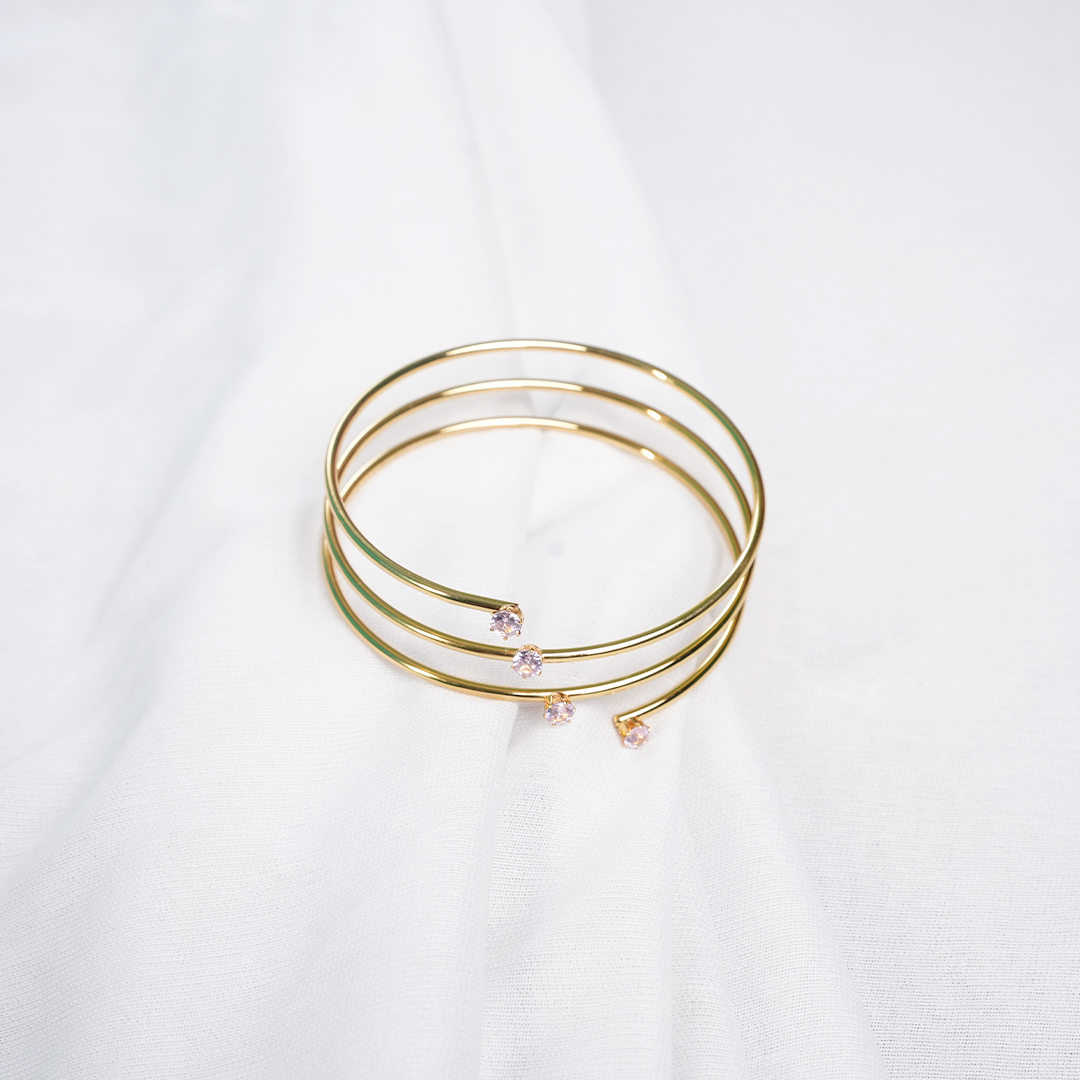 Rosé Spiral Cuff
