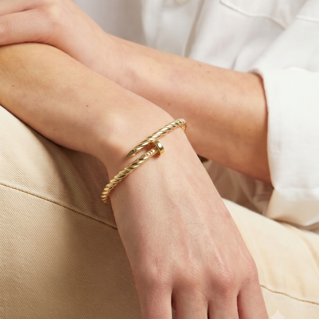Twisted Nail Cuff Bracelet