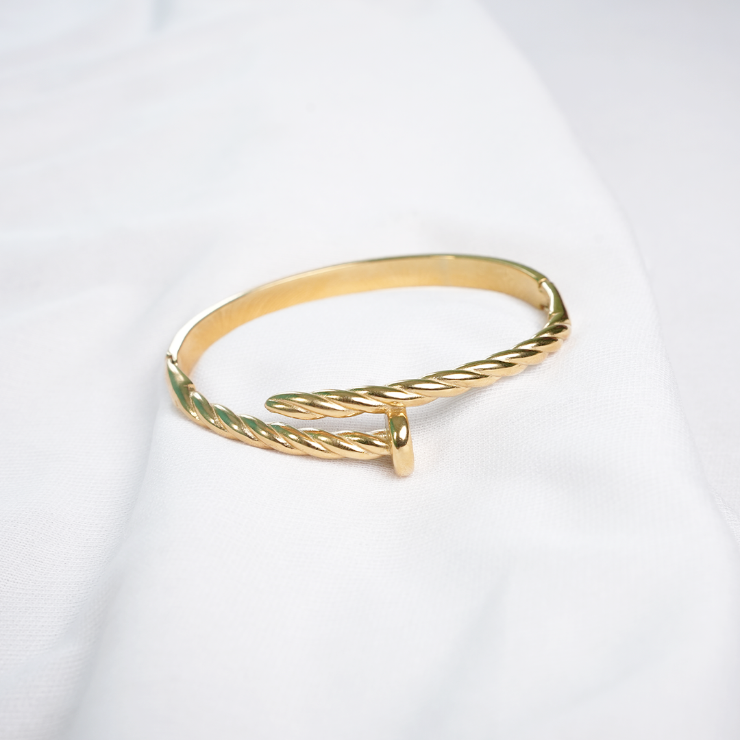 Twisted Nail Cuff Bracelet