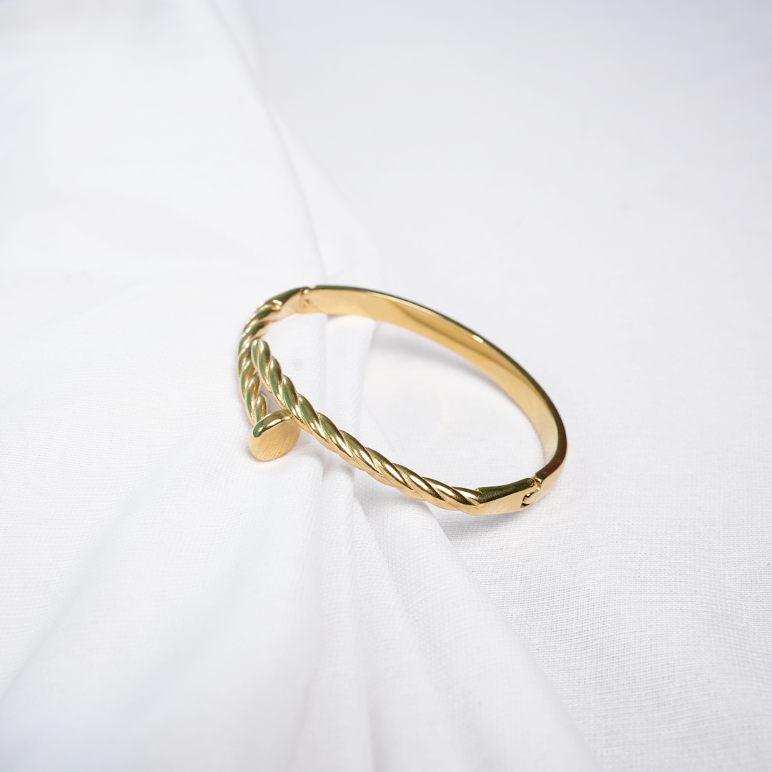 Twisted Nail Cuff Bracelet