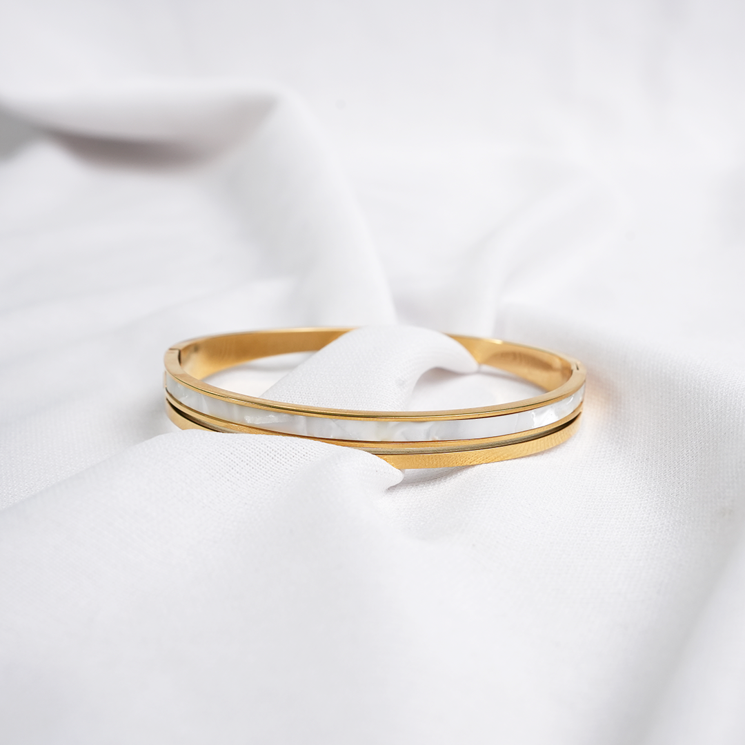 Ivory Enamel Cuff