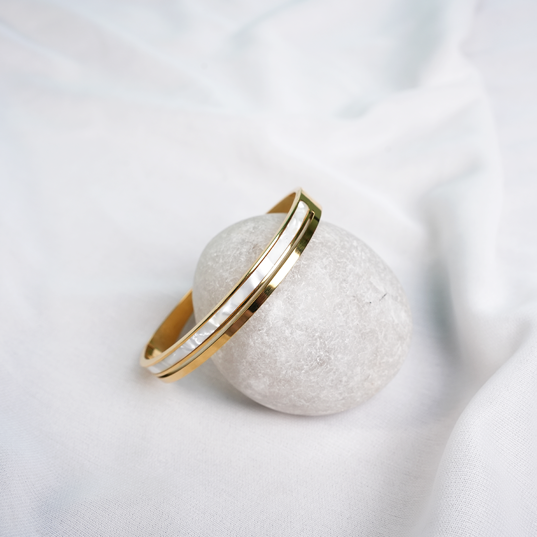 Ivory Enamel Cuff