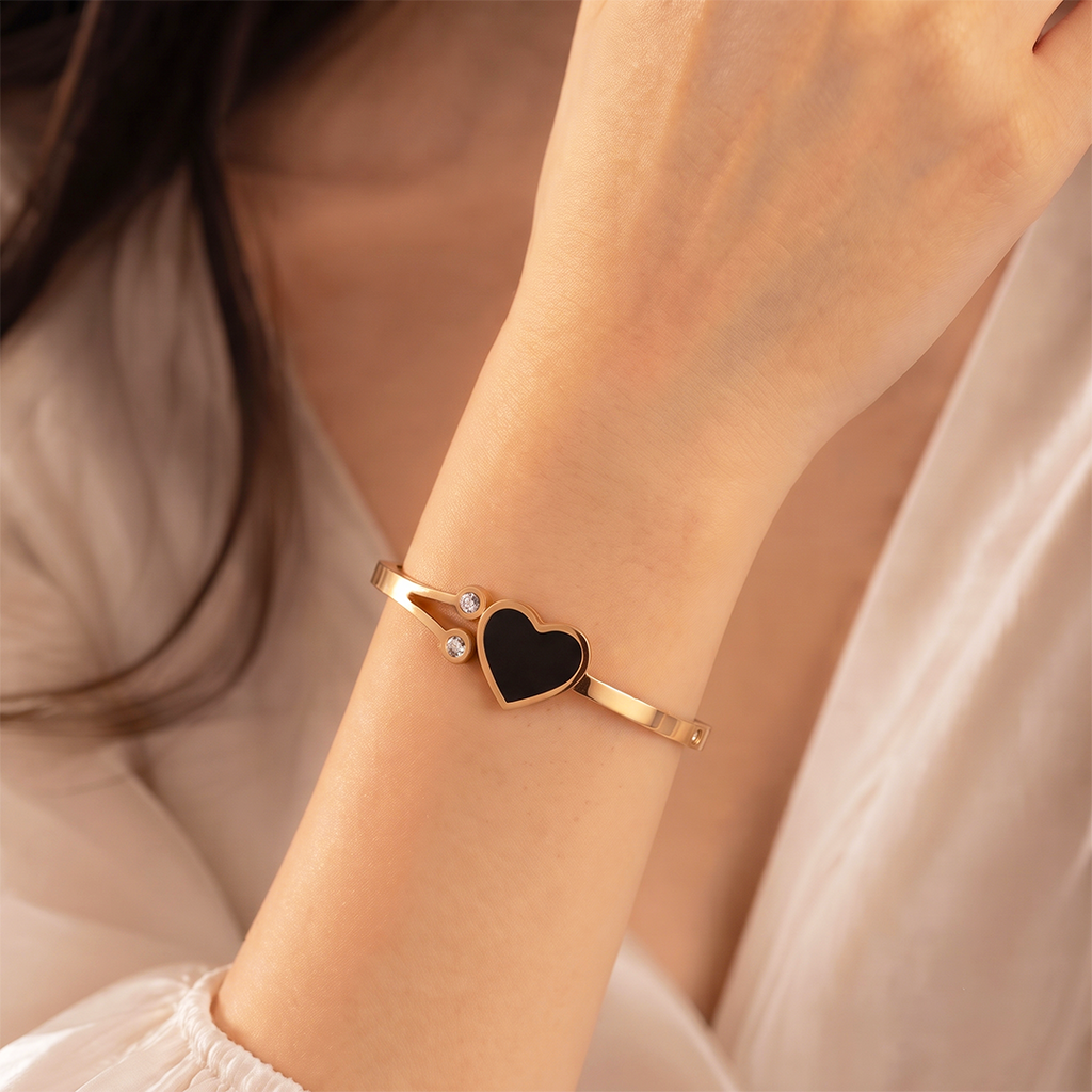 Midnight Heart Cuff