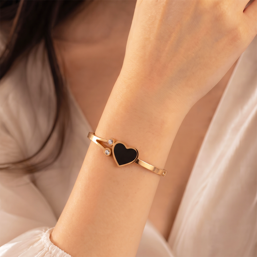 Midnight Heart Cuff