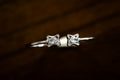 White Duo Stone Open Cuff