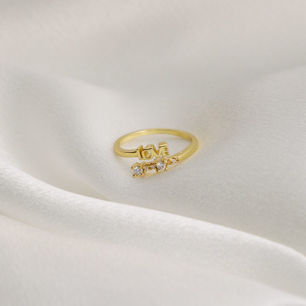 Golden wave Ring