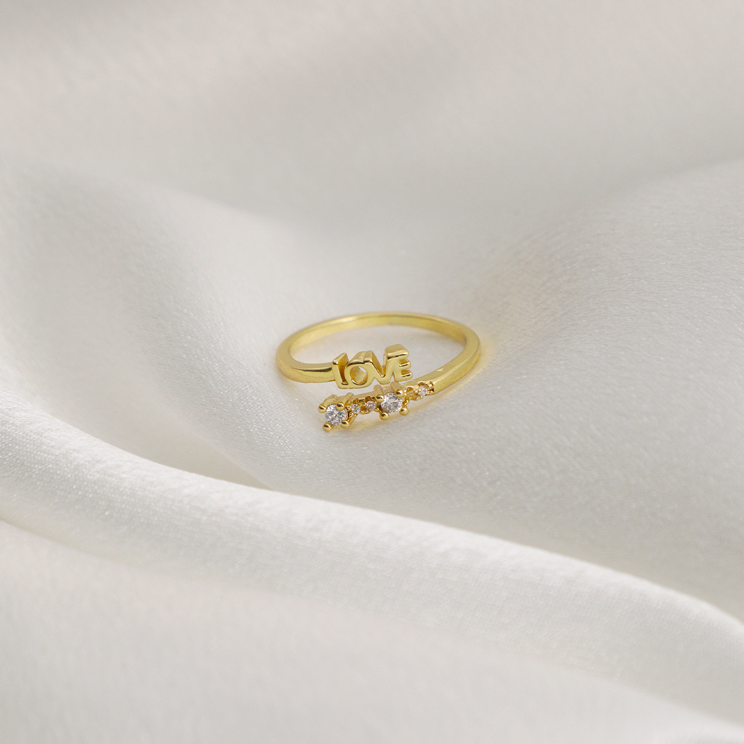 Golden wave Ring