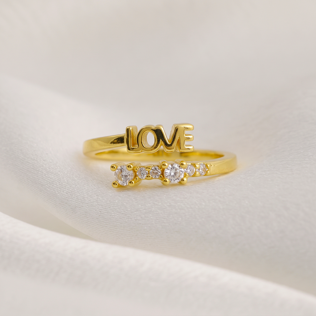 Golden wave Ring