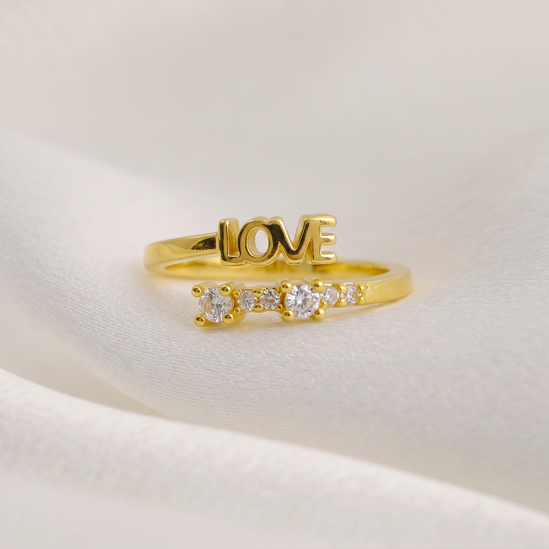 Golden wave Ring