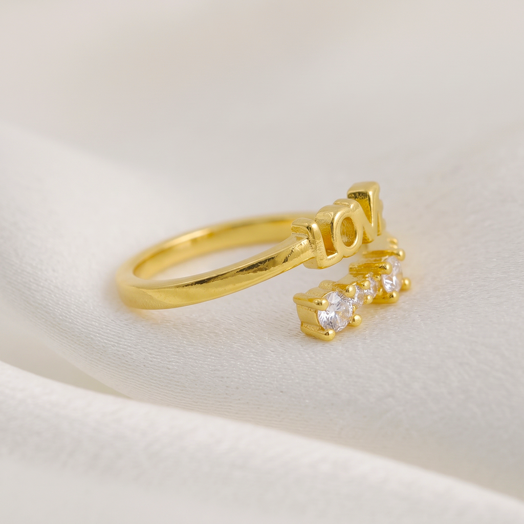 Golden wave Ring