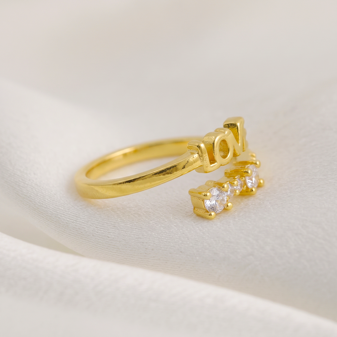 Golden wave Ring