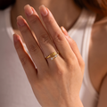 Golden wave Ring