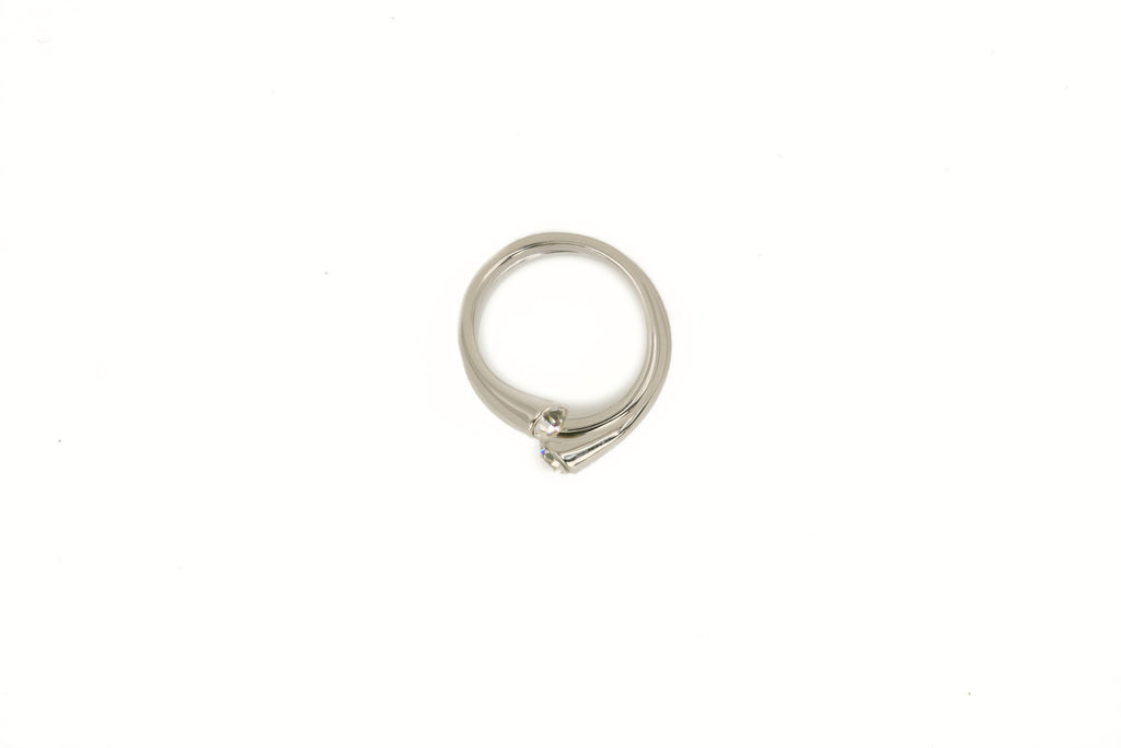 Twin Stone Ring Silver