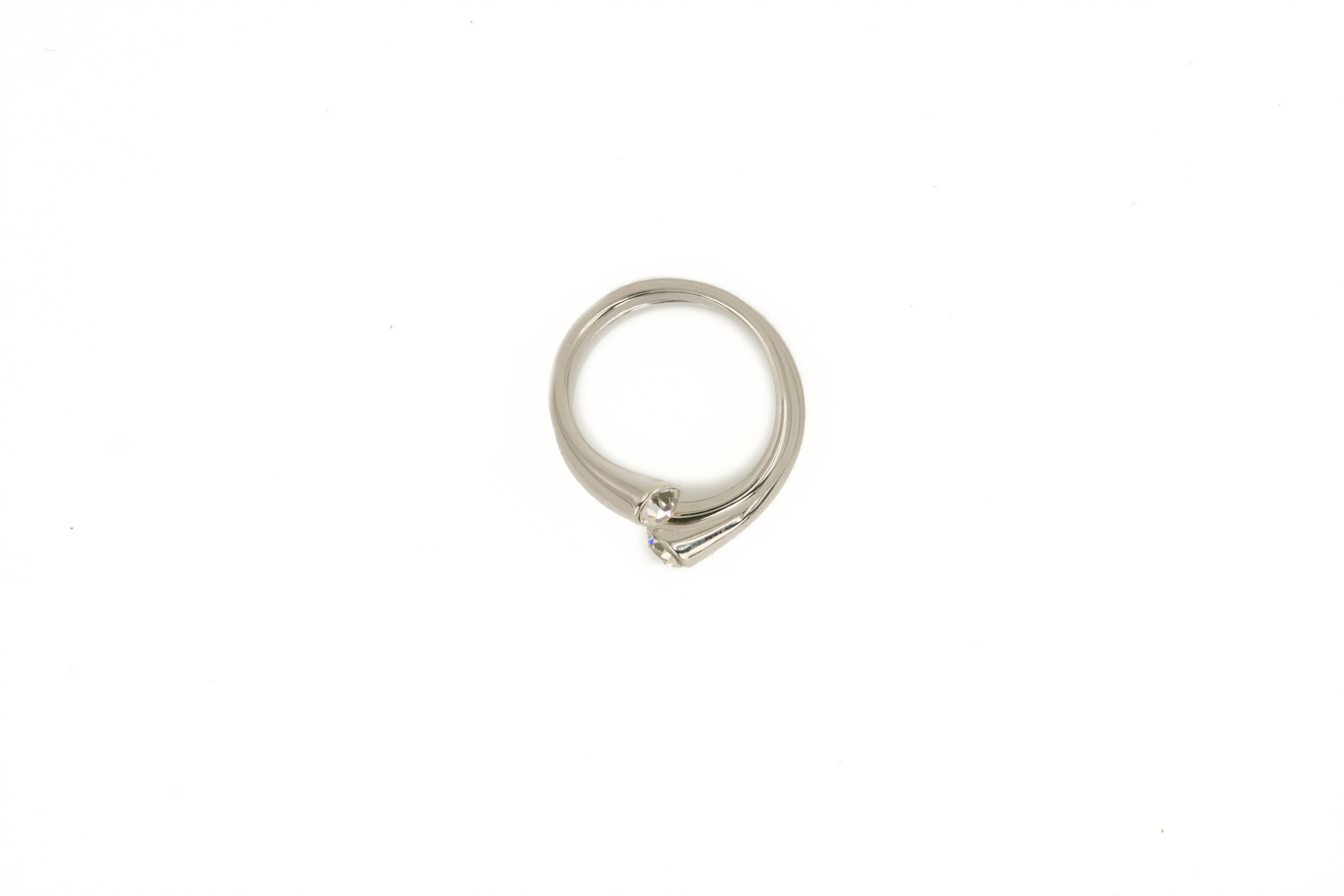 Twin Stone Ring Silver